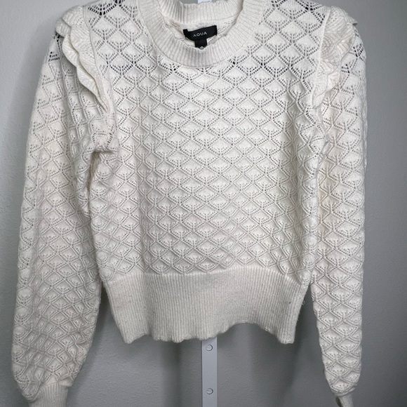 Aqua Cream Crew Neck Sweater - Picture 5 of 9